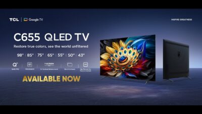 TCL 75C655 75-Inch QLED Pro 4K 120Hz Google TV with Dolby Vision and Bezel-Less Design