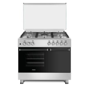 MIKA MST9041WEG4SB 90x60cm Gas & Electric Cooker with Oven and Gas Cylinder Cabinet