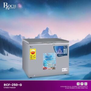 Roch RCF-250-G 190 Liters Chest Freezer – Silver Energy Saving Fast Cooling Freezer Kenya