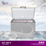 Roch RCF-380-K-B 316 Liters Chest Freezer with Sliding Glass – Silver Energy Saving Display Freezer Kenya