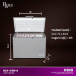 Roch RCF-380-K-B 316 Liters Chest Freezer with Sliding Glass – Silver Energy Saving Display Freezer Kenya
