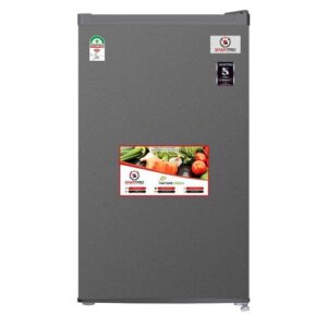 Smart Pro SFR-120S-I 90-L Single Door Refrigerator – Silver Finish, Compact Upright Design