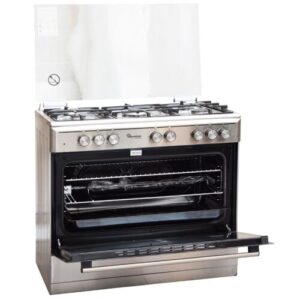 Ramtons RF/499 Silver 5-Gas 90x60 Standing Cooker with Large Oven & Grill – Premium Inox Cooker | Skyzone Electronics Kenya
